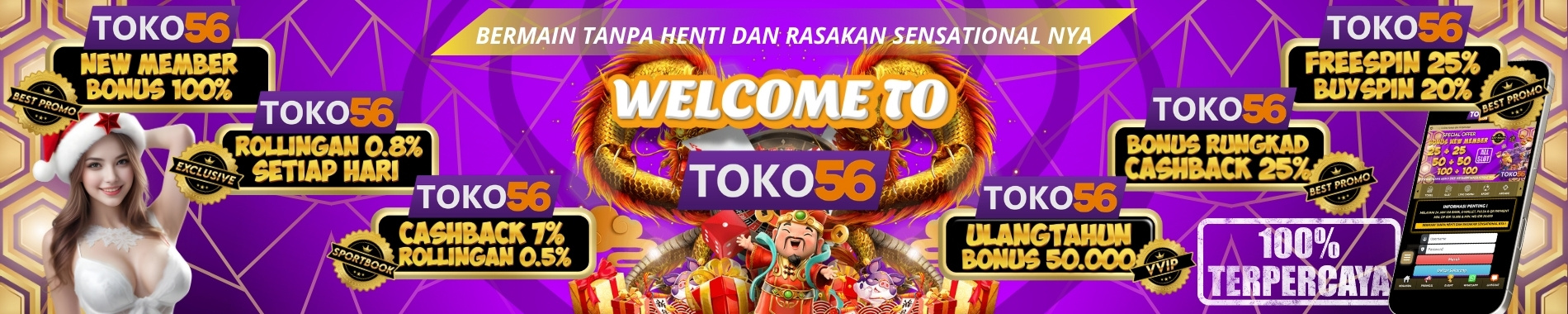 WELCOME BONUS TOKO56